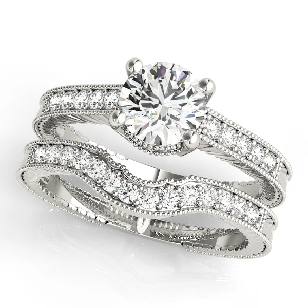 Antique Single Row Prong Milgrain Engagement Ring - Image 3