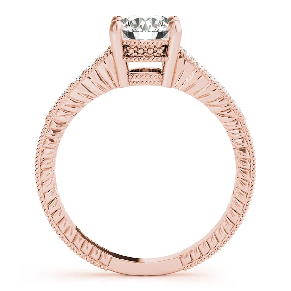 Antique Single Row Prong Milgrain Engagement Ring - Image 8