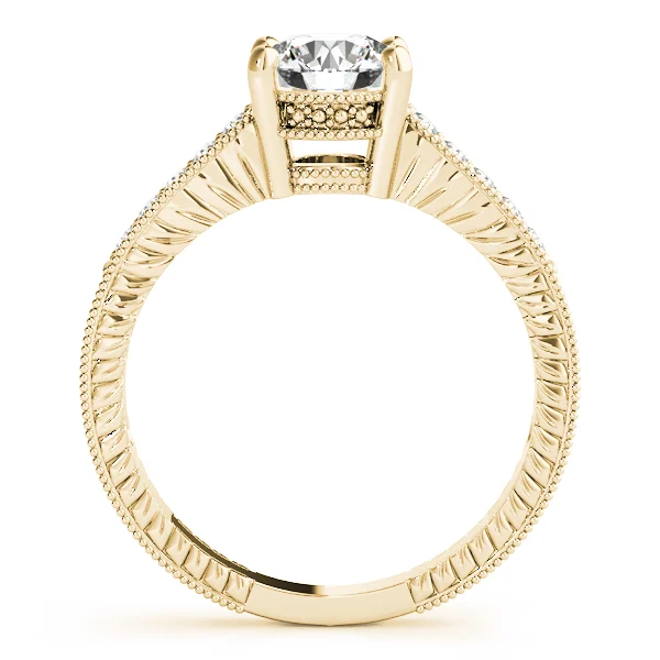 Antique Single Row Prong Milgrain Engagement Ring - Image 5