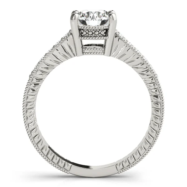 Antique Single Row Prong Milgrain Engagement Ring - Image 2