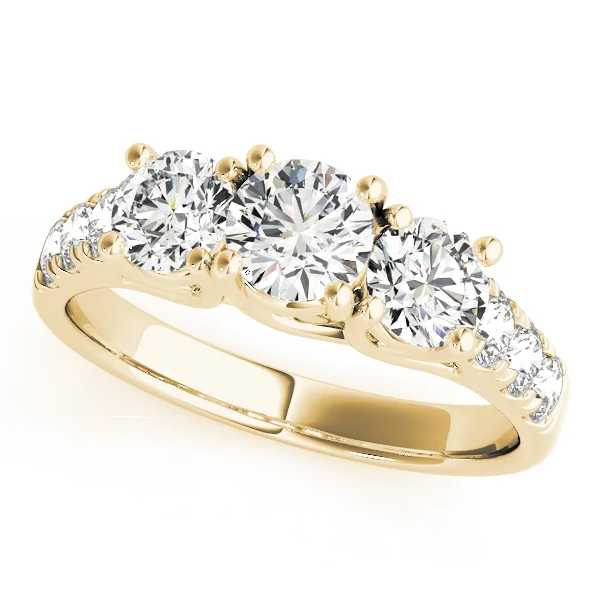3-Stone Split Prong Trellis Engagement Ring - Image 5