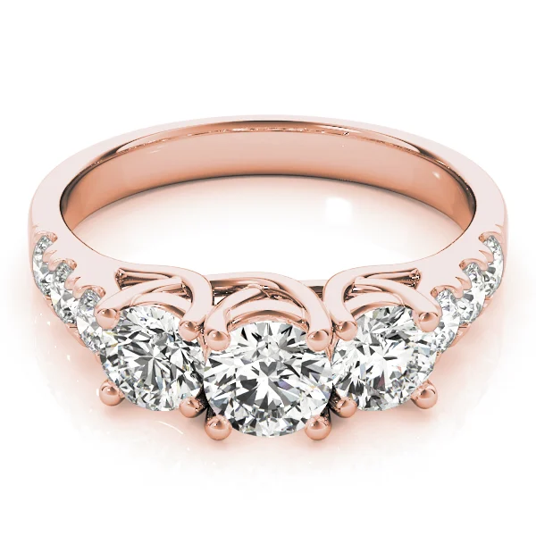 3-Stone Split Prong Trellis Engagement Ring - Image 11