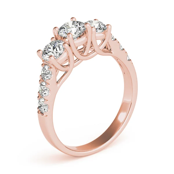 3-Stone Split Prong Trellis Engagement Ring - Image 12