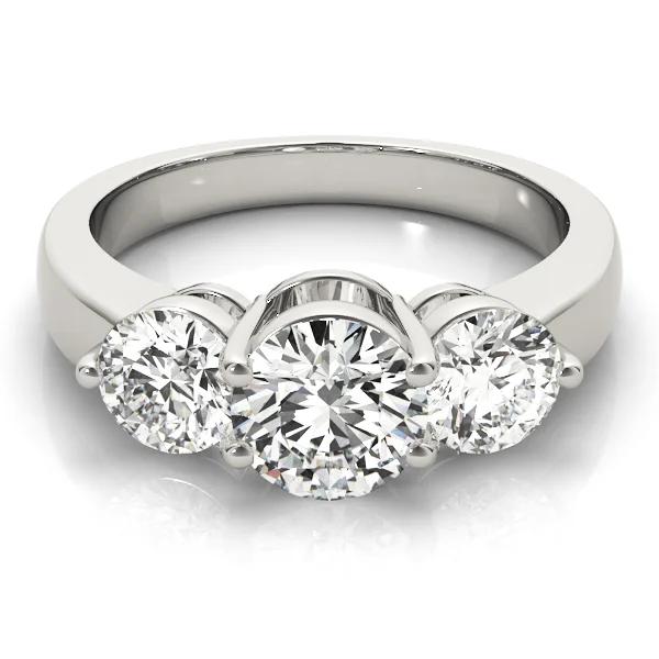 3-Stone Round Engagement Ring - Image 3