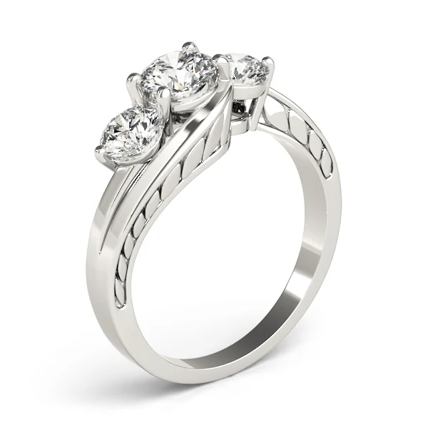 ENGAGEMENT RINGS 3 STONE ROUND - Image 4