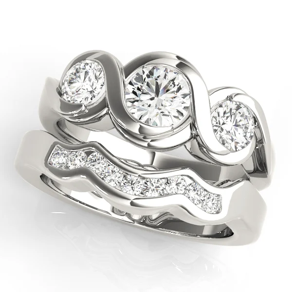 3-Stone Bypass Engagement Ring - Image 3