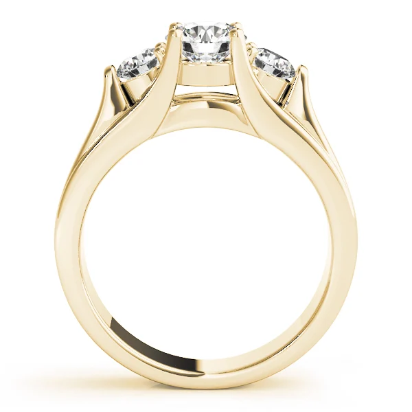3-Stone Round Trellis Engagement Rings - Image 6