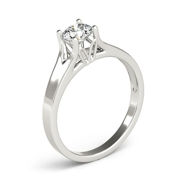 Solitaire Round Engagement Rings - Image 4