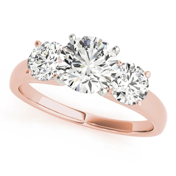 3-Stone Round Trellis Engagement Ring - Image 9