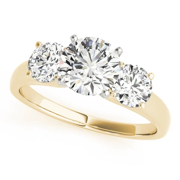3-Stone Round Trellis Engagement Ring - Image 5