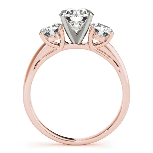 3-Stone Round Trellis Engagement Ring - Image 10