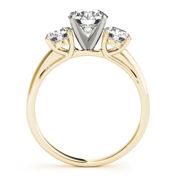 3-Stone Round Trellis Engagement Ring - Image 6