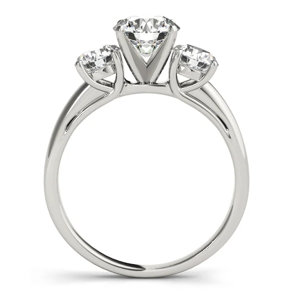 3-Stone Round Trellis Engagement Ring - Image 2