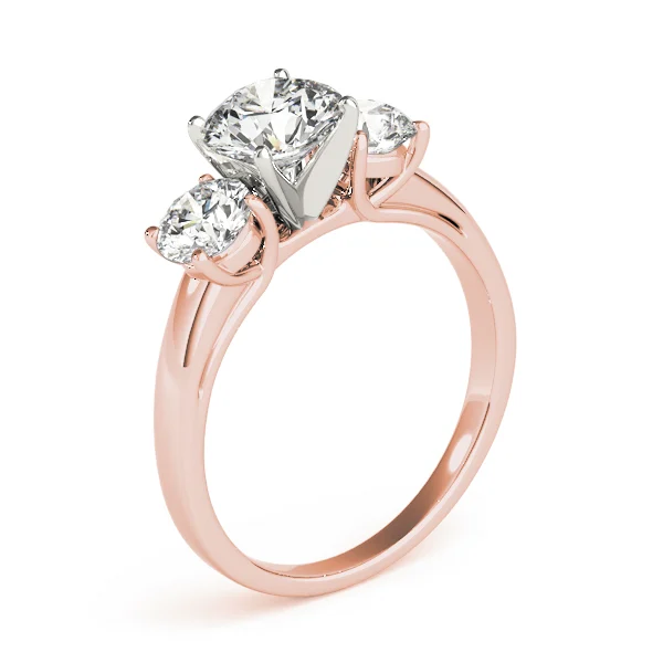 3-Stone Round Trellis Engagement Ring - Image 12
