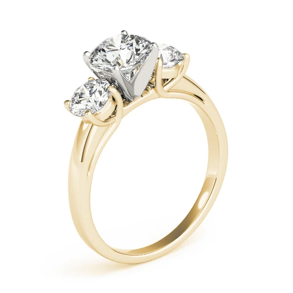 3-Stone Round Trellis Engagement Ring - Image 8