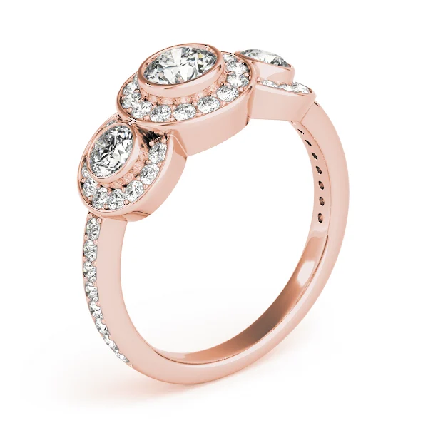 ENGAGEMENT RINGS 3 STONE ROUND - Image 12