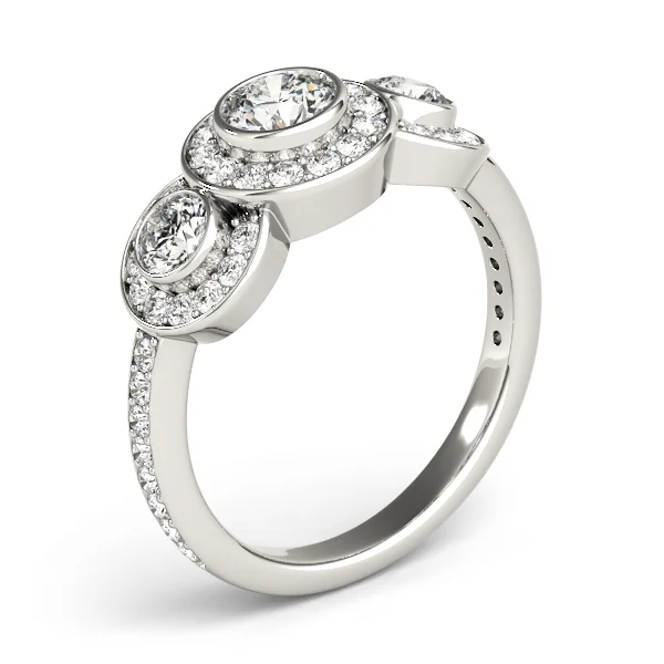 ENGAGEMENT RINGS 3 STONE ROUND - Image 4