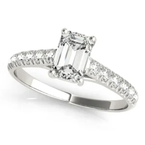 Single Row Trellis Prong Set Engagement Ring