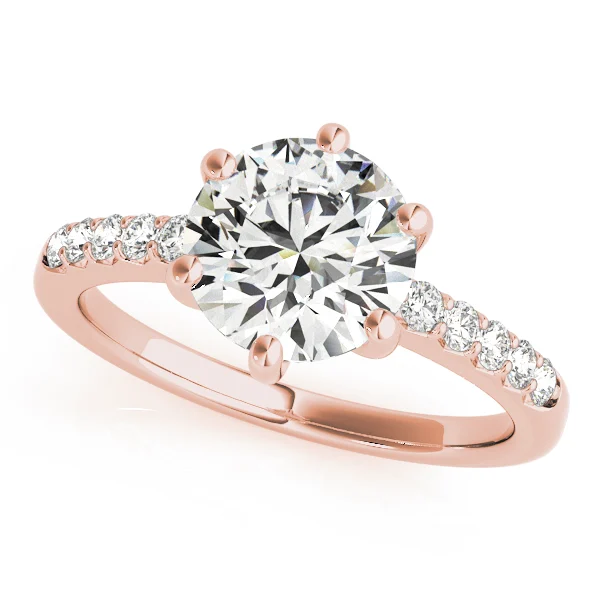 Single Row Prong Engagement Ring - Image 7