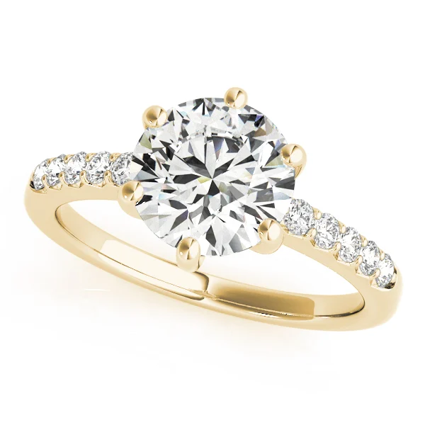 Single Row Prong Engagement Ring - Image 4