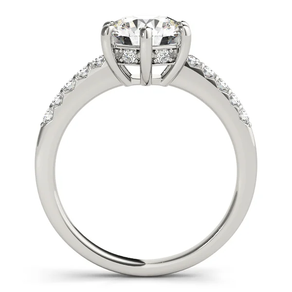 Single Row Prong Engagement Ring - Image 2