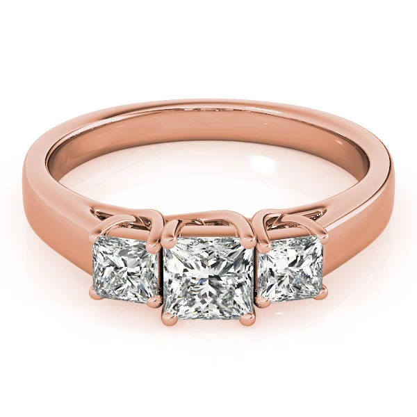 3-Stone Princess Cut Trellis Engagement Ring - Image 11