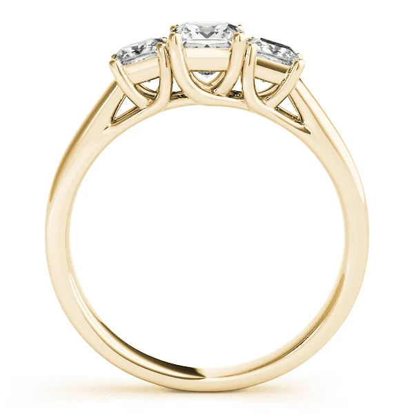 3-Stone Princess Cut Trellis Engagement Ring - Image 6