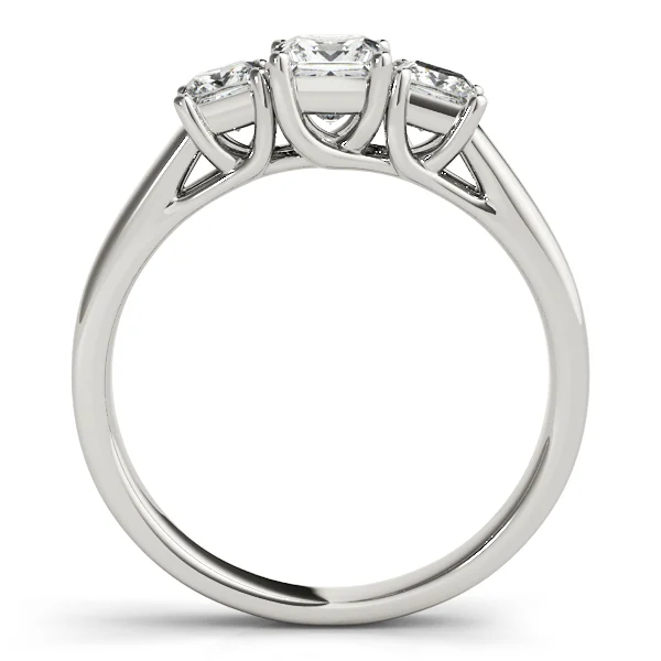 3-Stone Princess Cut Trellis Engagement Ring - Image 2
