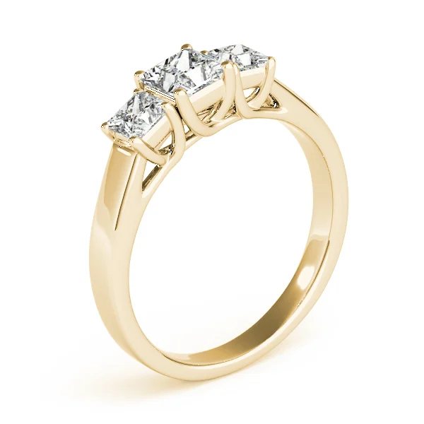 3-Stone Princess Cut Trellis Engagement Ring - Image 8