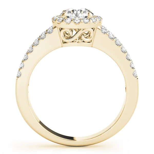 Double Row Split Shank Halo Engagement Ring - Image 5
