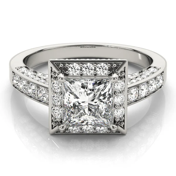 ENGAGEMENT RINGS HALO SQUARE & CUS - Image 3
