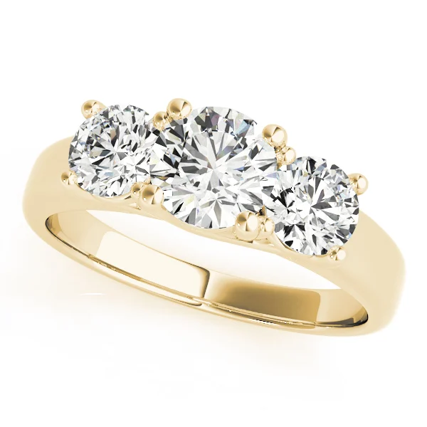 3-Stone Prong Set Trellis Engagement Ring - Image 5