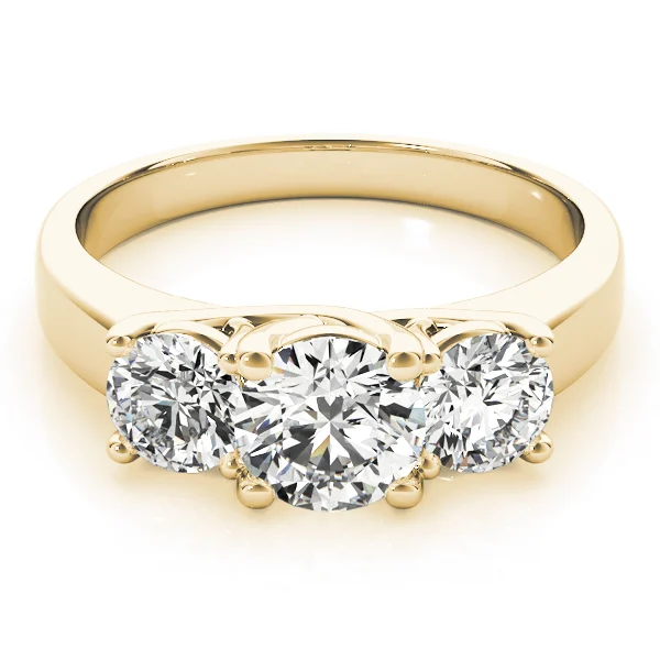 3-Stone Prong Set Trellis Engagement Ring - Image 7