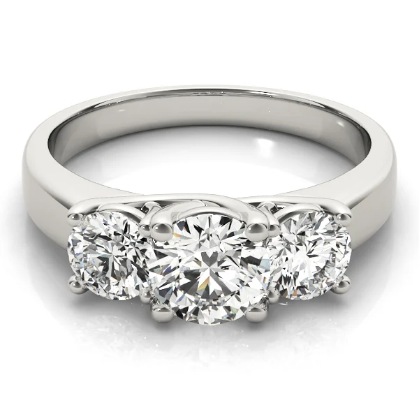 3-Stone Prong Set Trellis Engagement Ring - Image 3