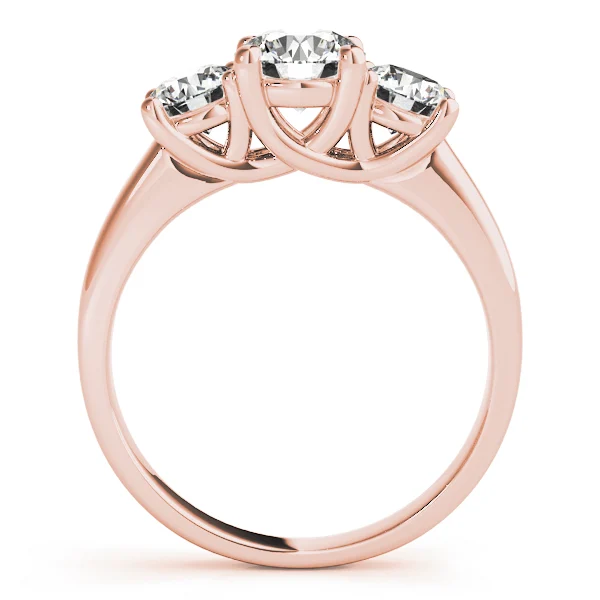 3-Stone Prong Set Trellis Engagement Ring - Image 10