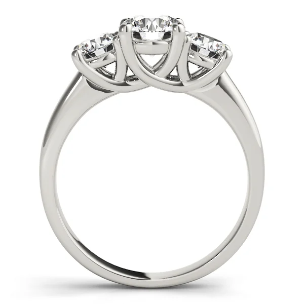 3-Stone Prong Set Trellis Engagement Ring - Image 2