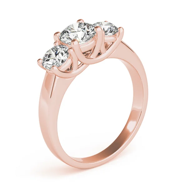 3-Stone Prong Set Trellis Engagement Ring - Image 12