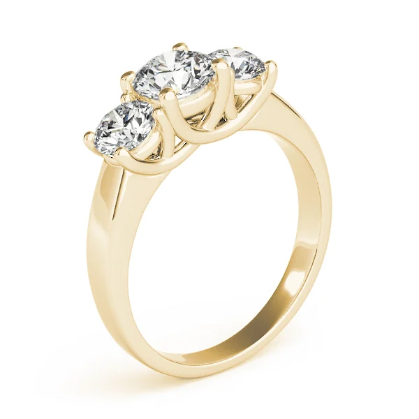 3-Stone Prong Set Trellis Engagement Ring - Image 8