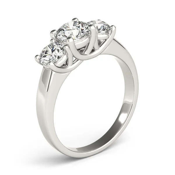 3-Stone Prong Set Trellis Engagement Ring - Image 4
