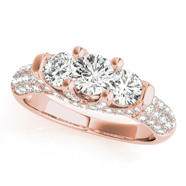 ENGAGEMENT RINGS 3 STONE ROUND - Image 9