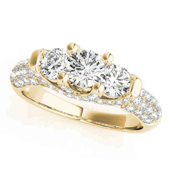 ENGAGEMENT RINGS 3 STONE ROUND - Image 5