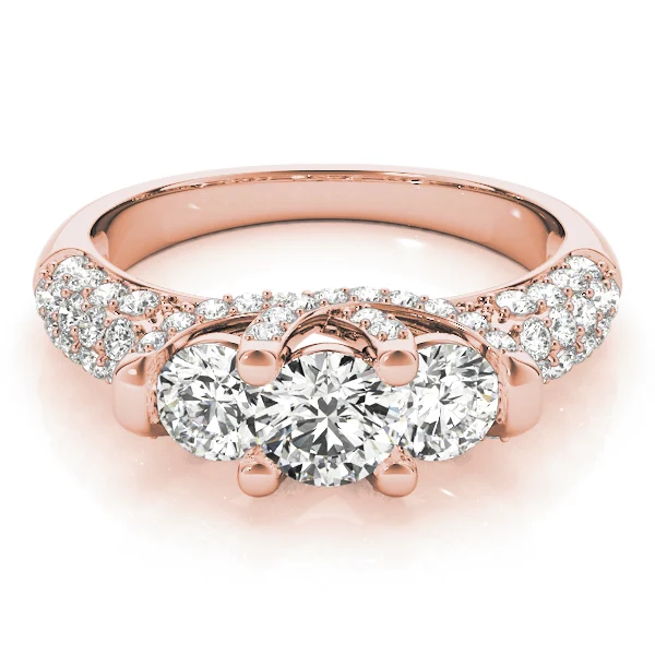 ENGAGEMENT RINGS 3 STONE ROUND - Image 11