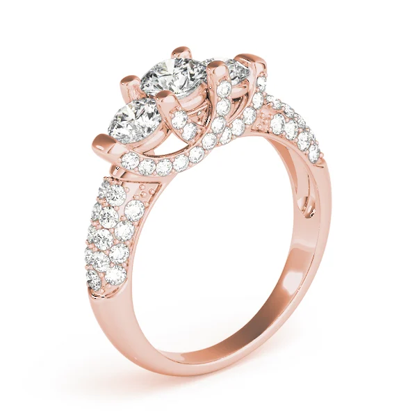 ENGAGEMENT RINGS 3 STONE ROUND - Image 12