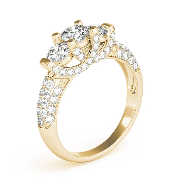 ENGAGEMENT RINGS 3 STONE ROUND - Image 8