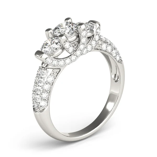 ENGAGEMENT RINGS 3 STONE ROUND - Image 4