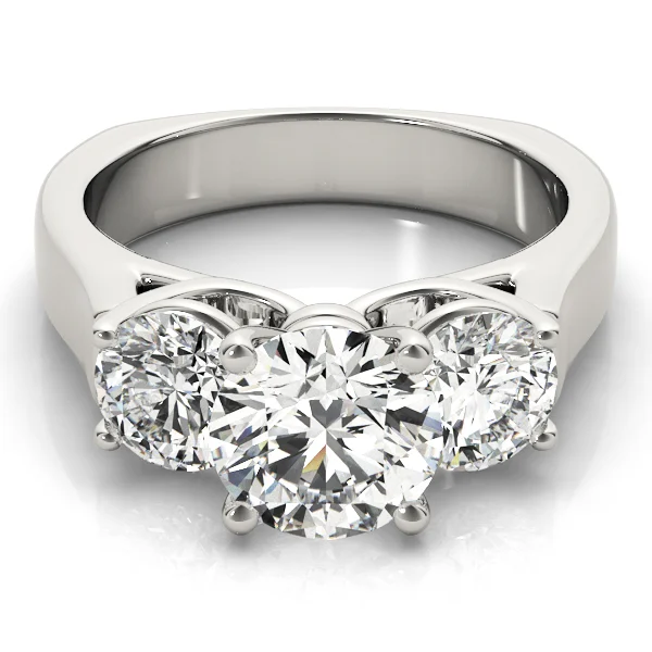 3-Stone Round Engagement Ring - Image 3