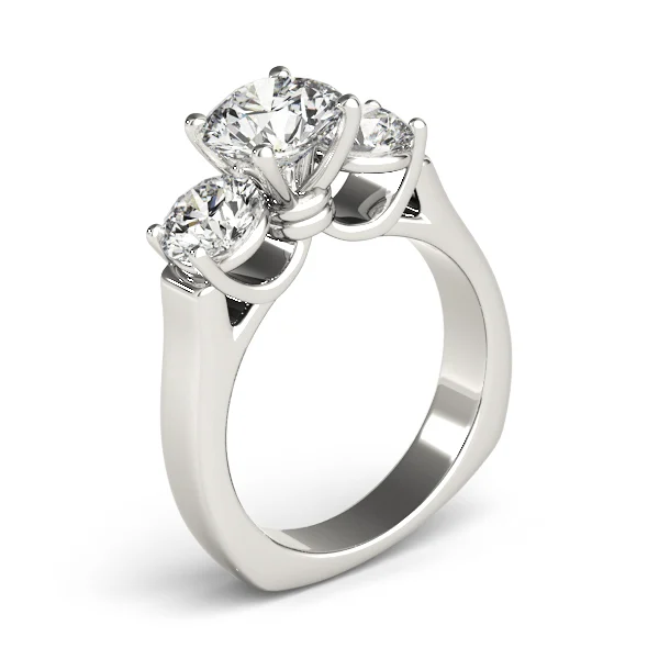3-Stone Round Engagement Ring - Image 4