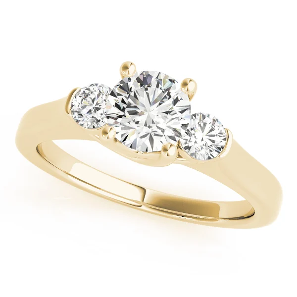 3-Stone Round Trellis Engagement Ring - Image 5