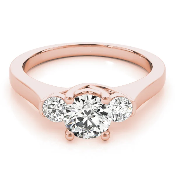 3-Stone Round Trellis Engagement Ring - Image 11