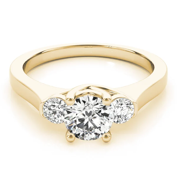 3-Stone Round Trellis Engagement Ring - Image 7